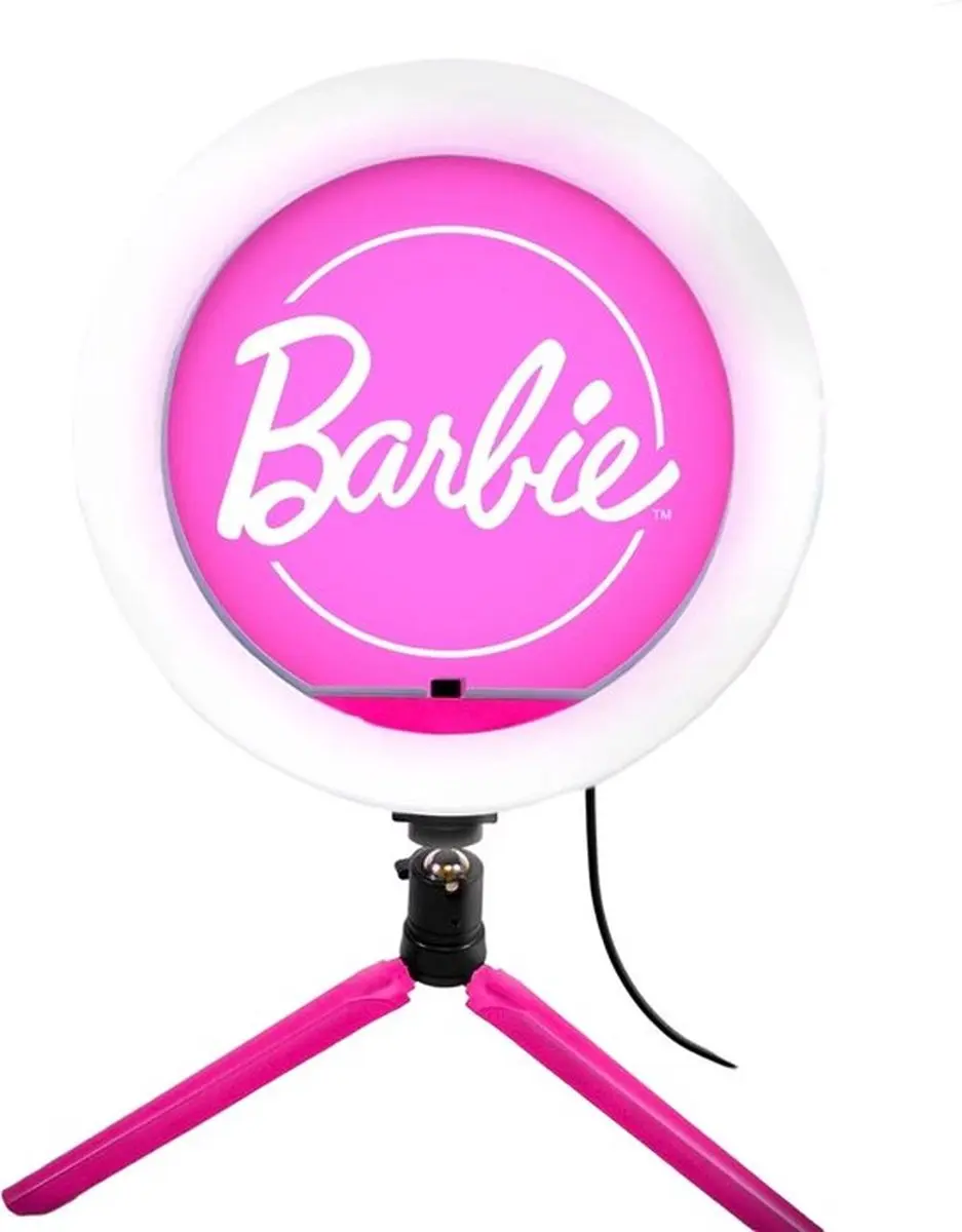 Paladone Barbie Streaming Light Ringlamp - 10 Kleuren - Telefoonhouder