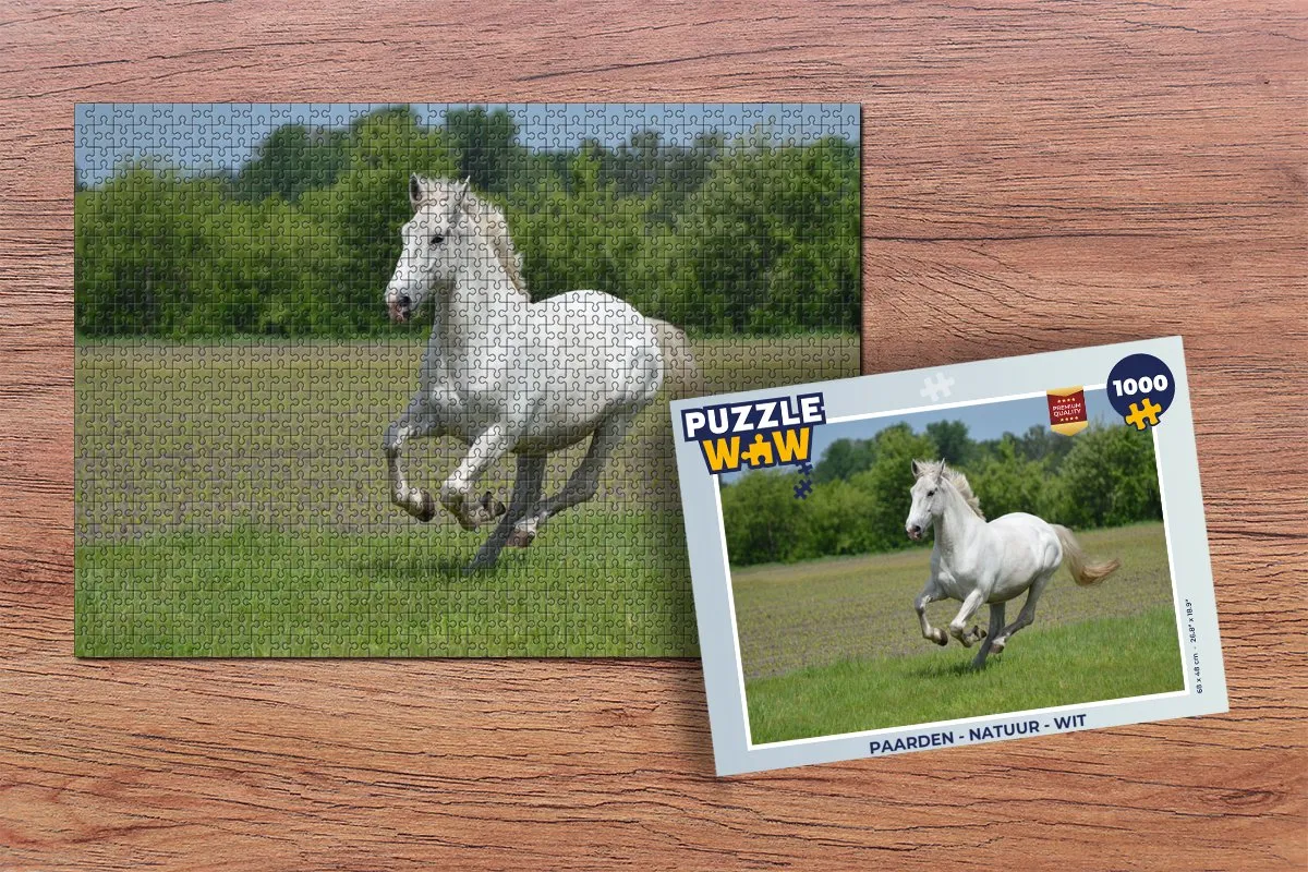PuzzleWow Paarden Natuur Legpuzzel 1000 Stuks - Multicolor