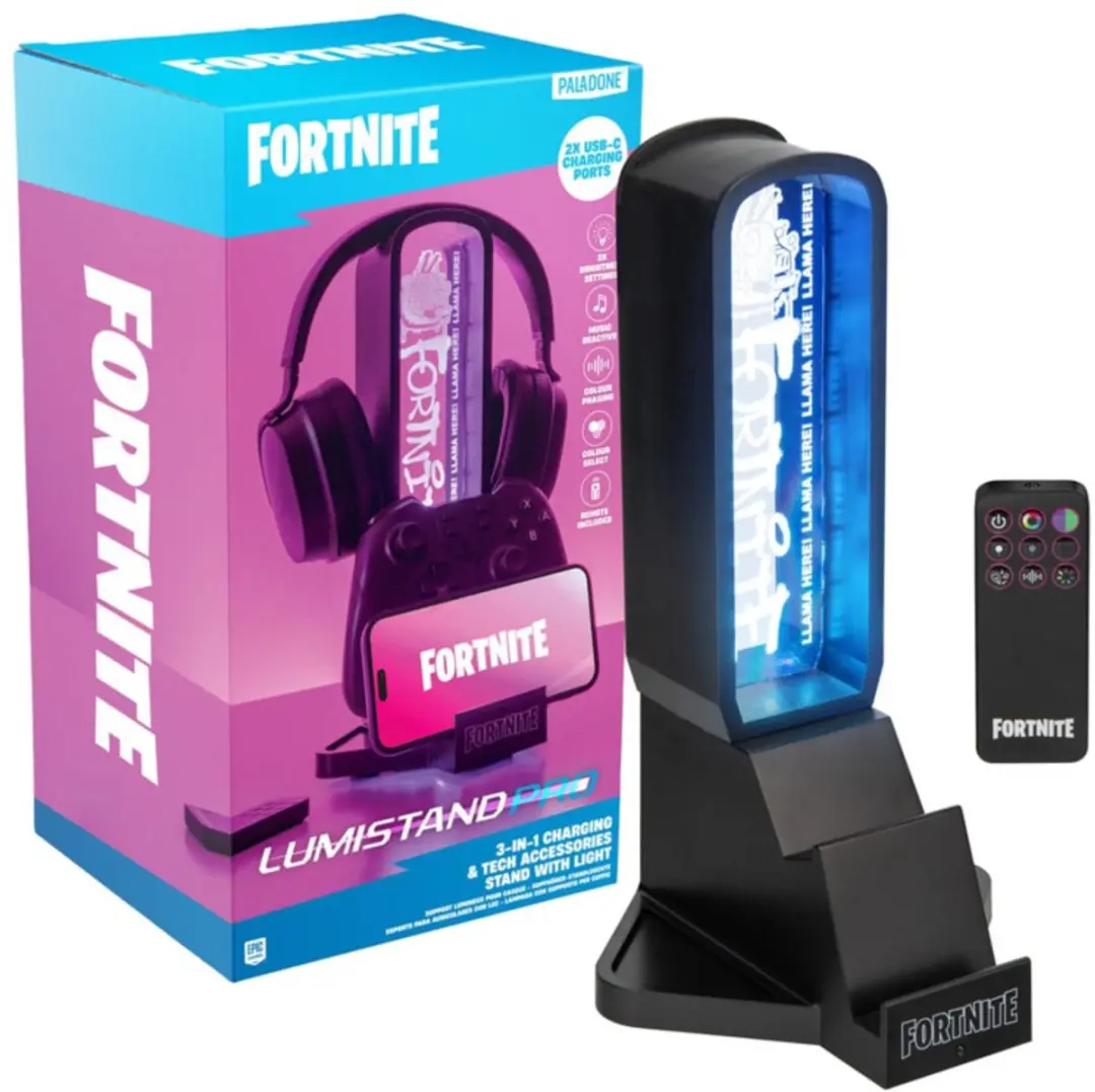 Paladone Fortnite 3-in-1 Headphone Stand - RGB Multi
