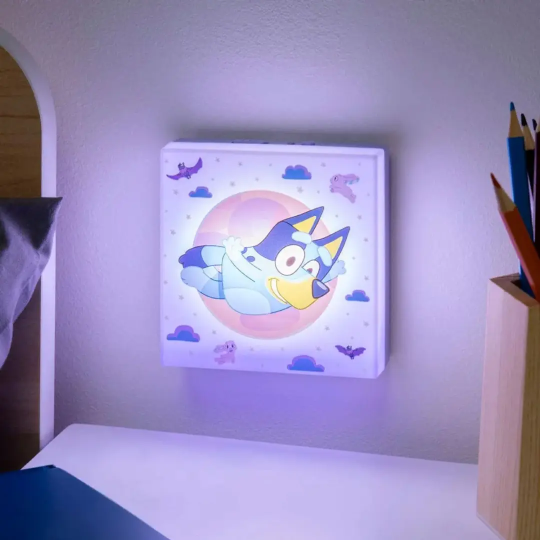 Paladone Bluey Nachtlamp LED Wandlamp Sensor - Instelbare helderheid - Blauw