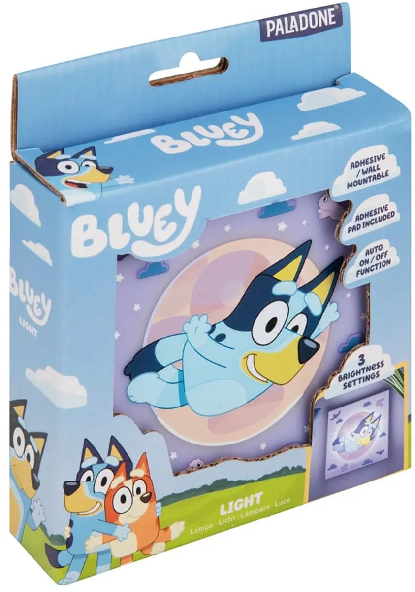 Paladone Bluey Nachtlamp LED Wandlamp Sensor - Instelbare helderheid - Blauw