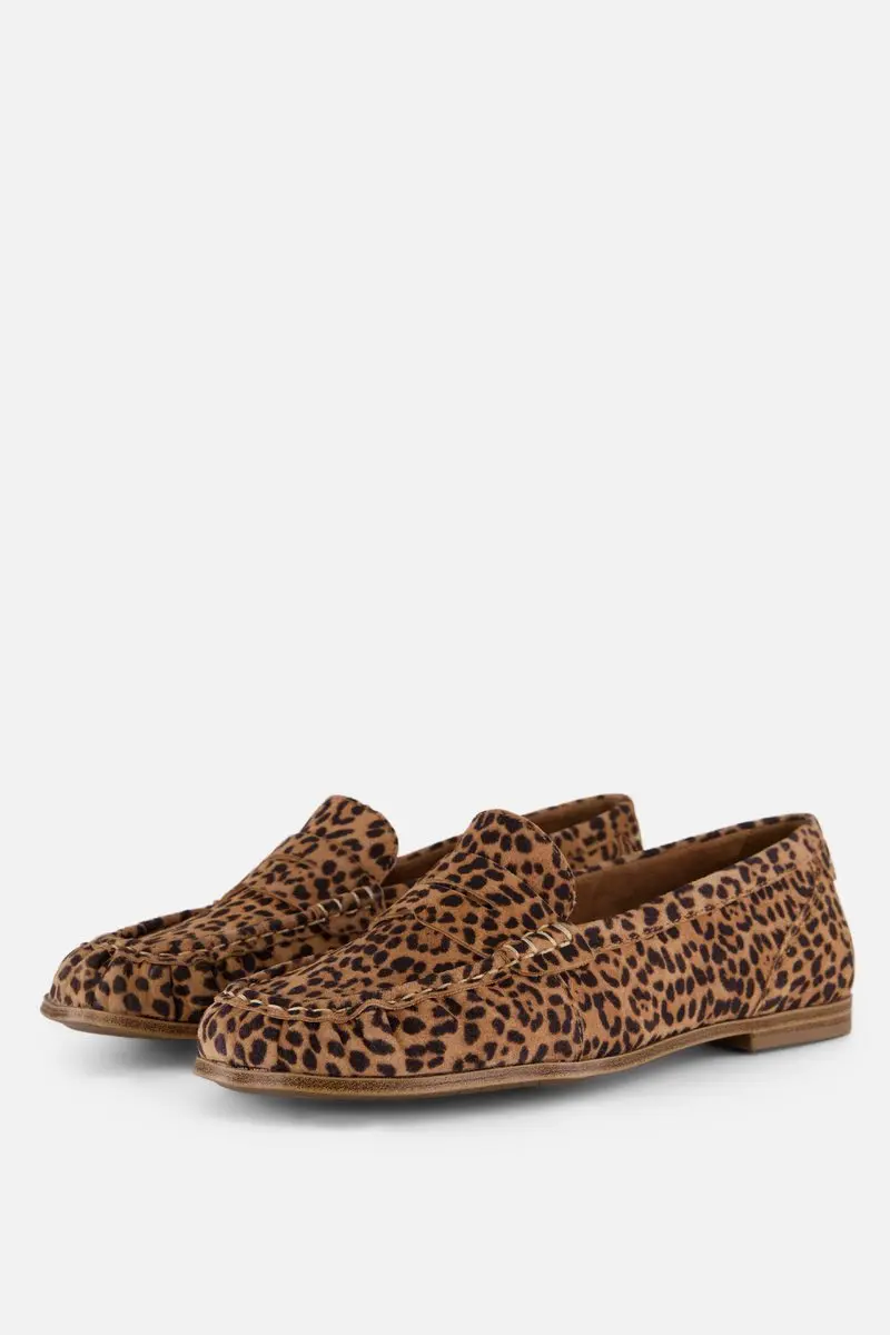 Tamaris Leopard Loafers beige Suède