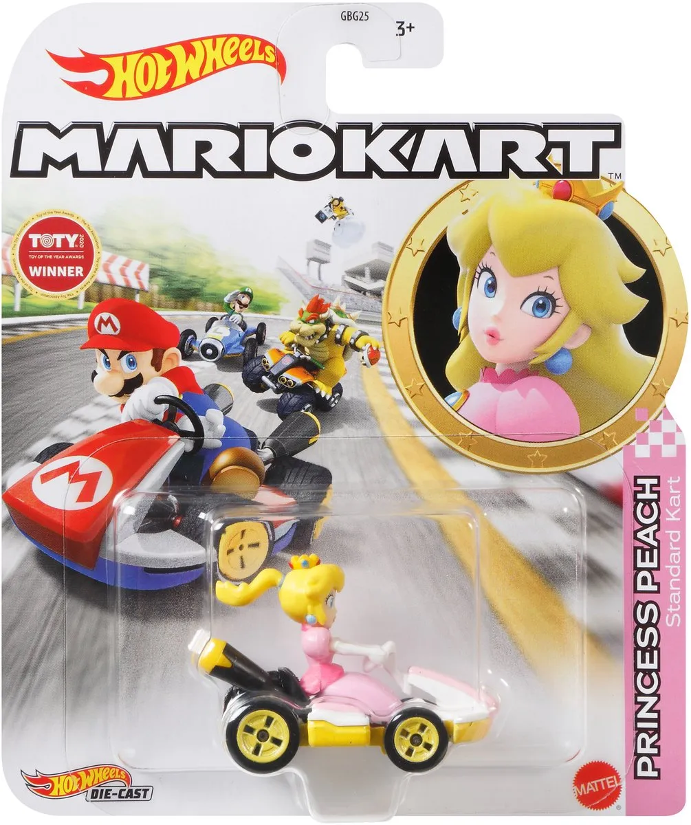 Hot Wheels Mario Kart 1:64 Replica Peach GBG25 - afbeelding 6 van 6