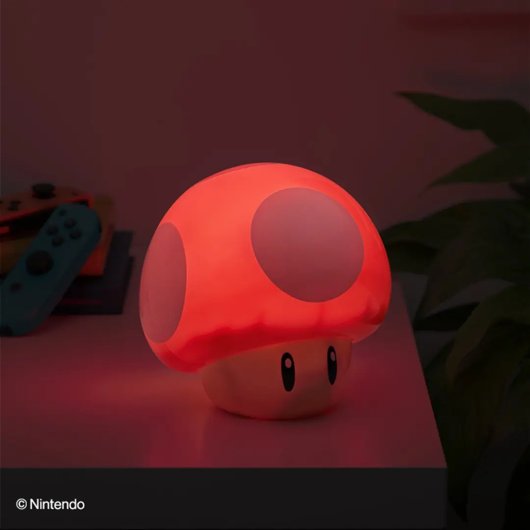 Paladone Super Mario Paddenstoel Figuurlamp - Rood licht