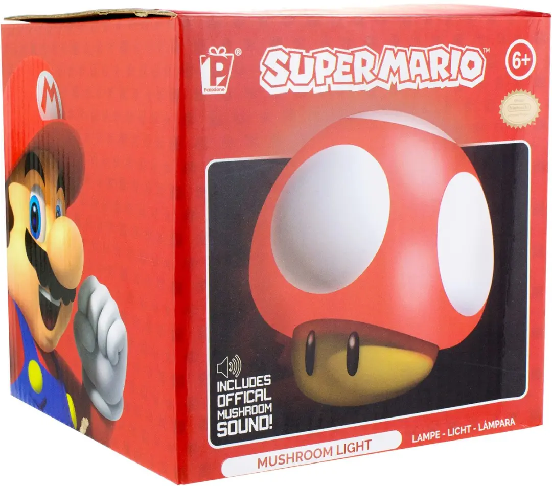 Paladone Super Mario Paddenstoel Figuurlamp - Rood licht