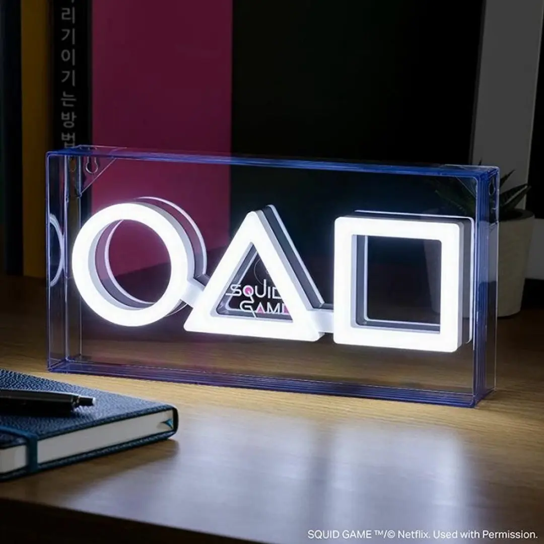 Paladone Squid Game LED Neonlamp 30cm - USB Wit