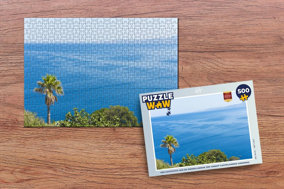 PuzzleWow Legpuzzel Middellandse Zee Castelsardo Sardinië 500 Stuks