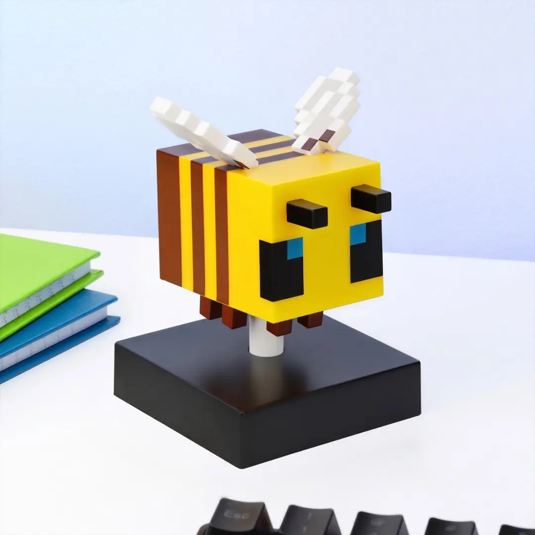 Paladone Minecraft Bee Lamp - LED Tafellamp 11cm - Zwart/Geel