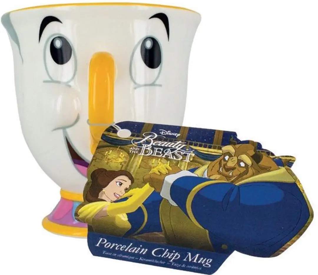 Paladone Beauty and the Beast Chip Mok 250ml PP3556DP - Wit