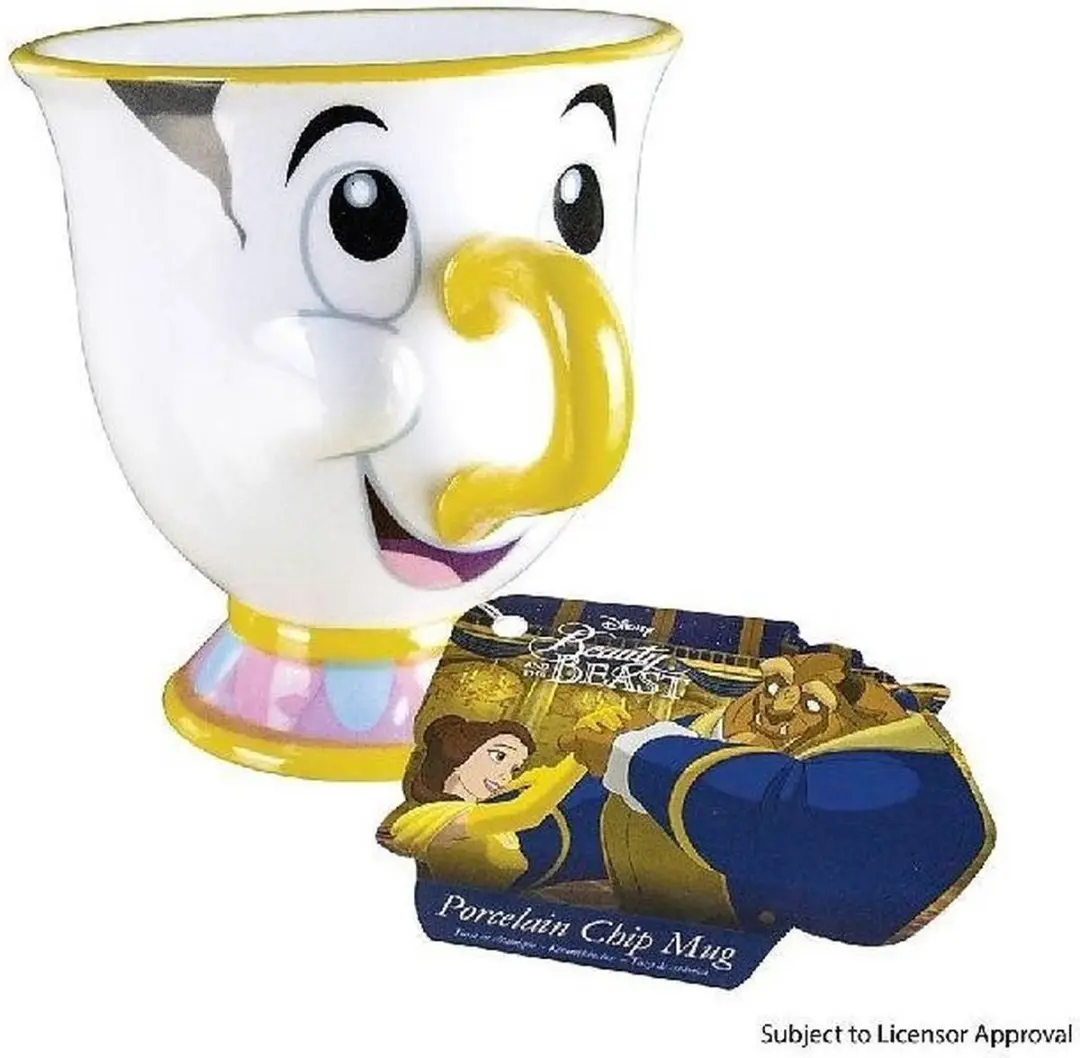 Paladone Beauty and the Beast Chip Mok 250ml PP3556DP - Wit