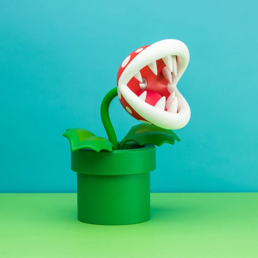 Paladone Super Mario Piranha Plant LED Bureaulamp - 33 cm - Wit licht