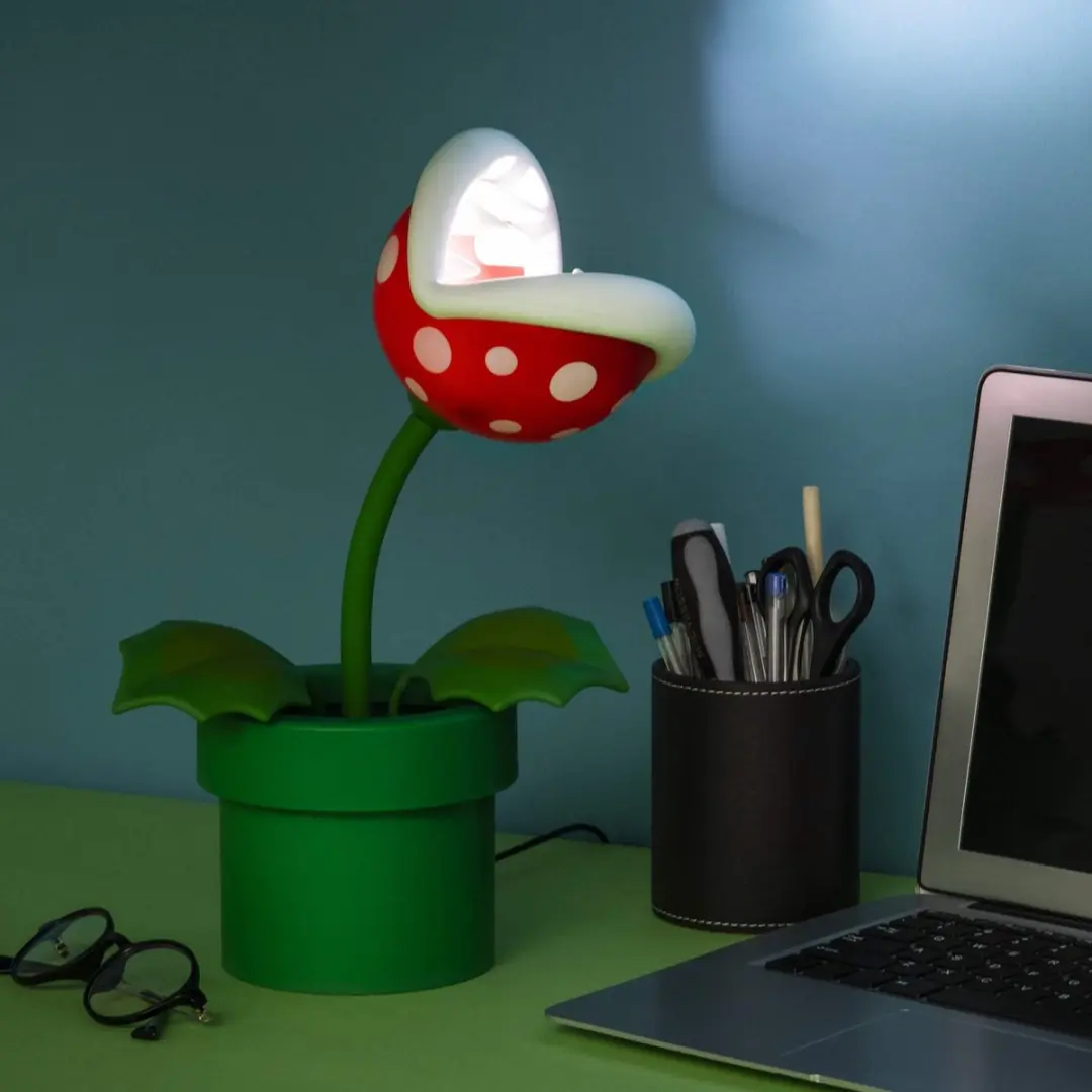 Paladone Super Mario Piranha Plant LED Bureaulamp - 33 cm - Wit licht
