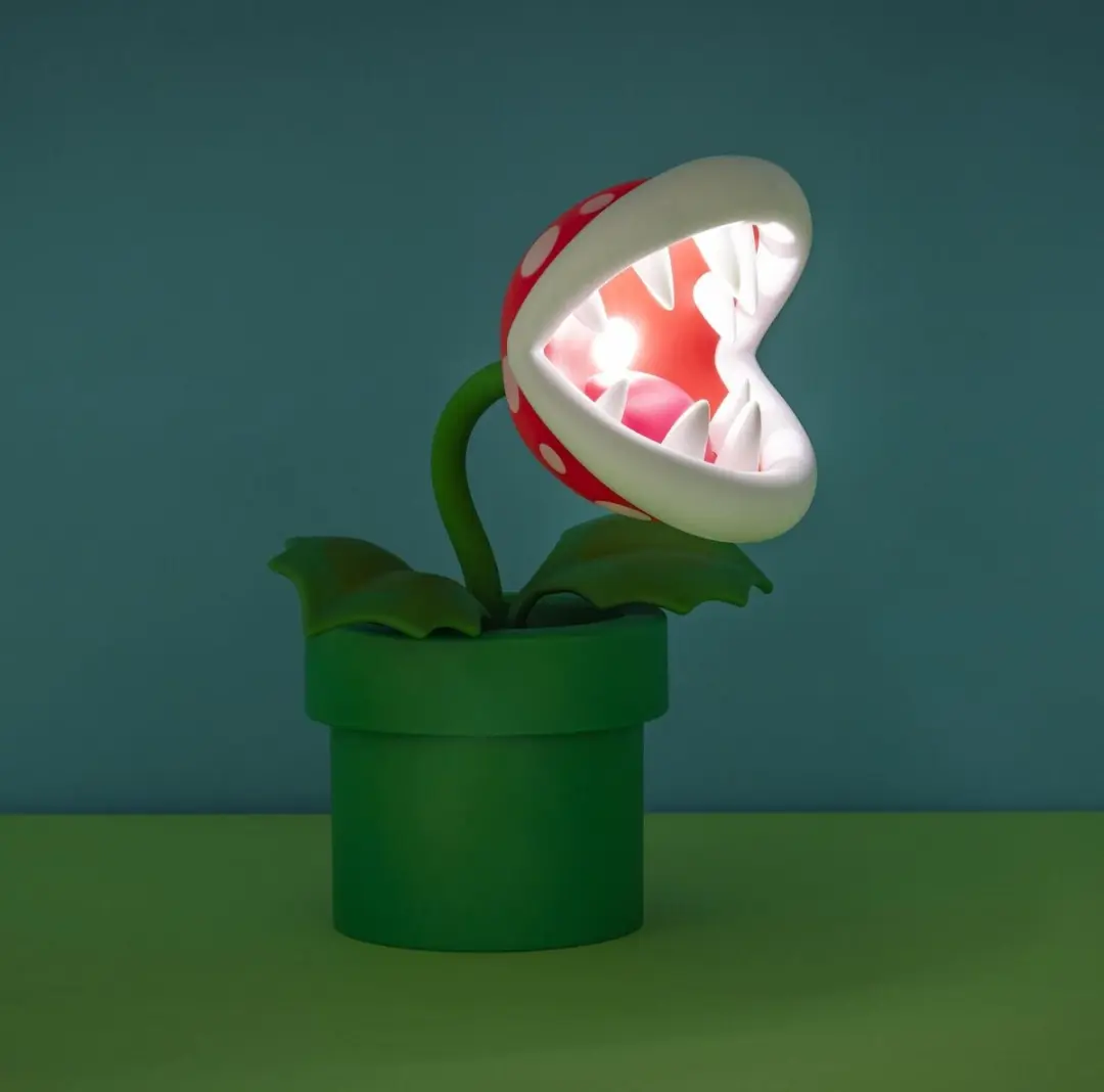 Paladone Super Mario Piranha Plant LED Bureaulamp - 33 cm - Wit licht
