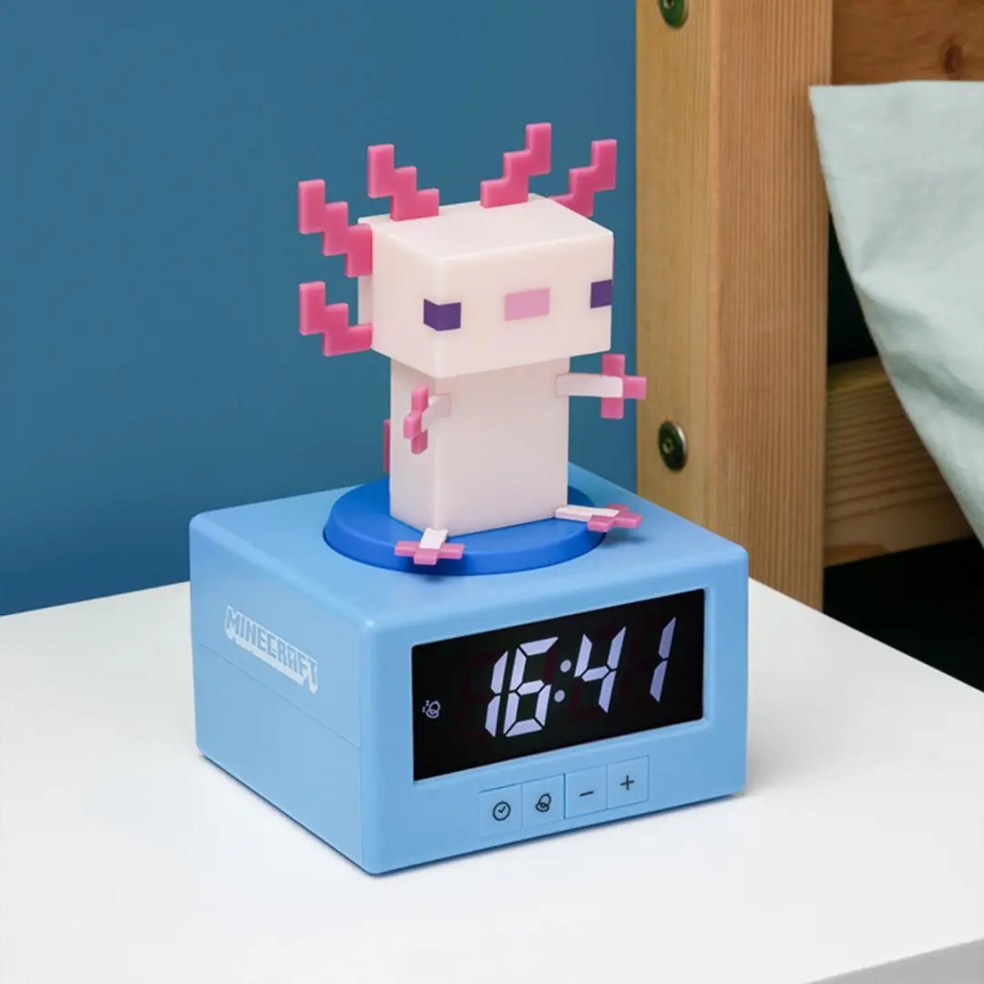 Paladone Minecraft Axolotl Wekker - Blauw