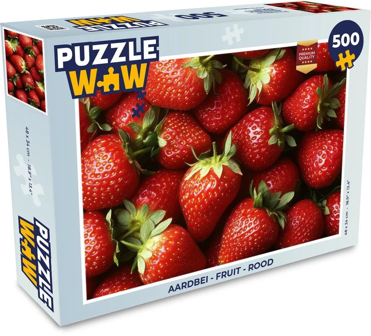 PuzzleWow Aardbei Legpuzzel 500 Stuks - Rood