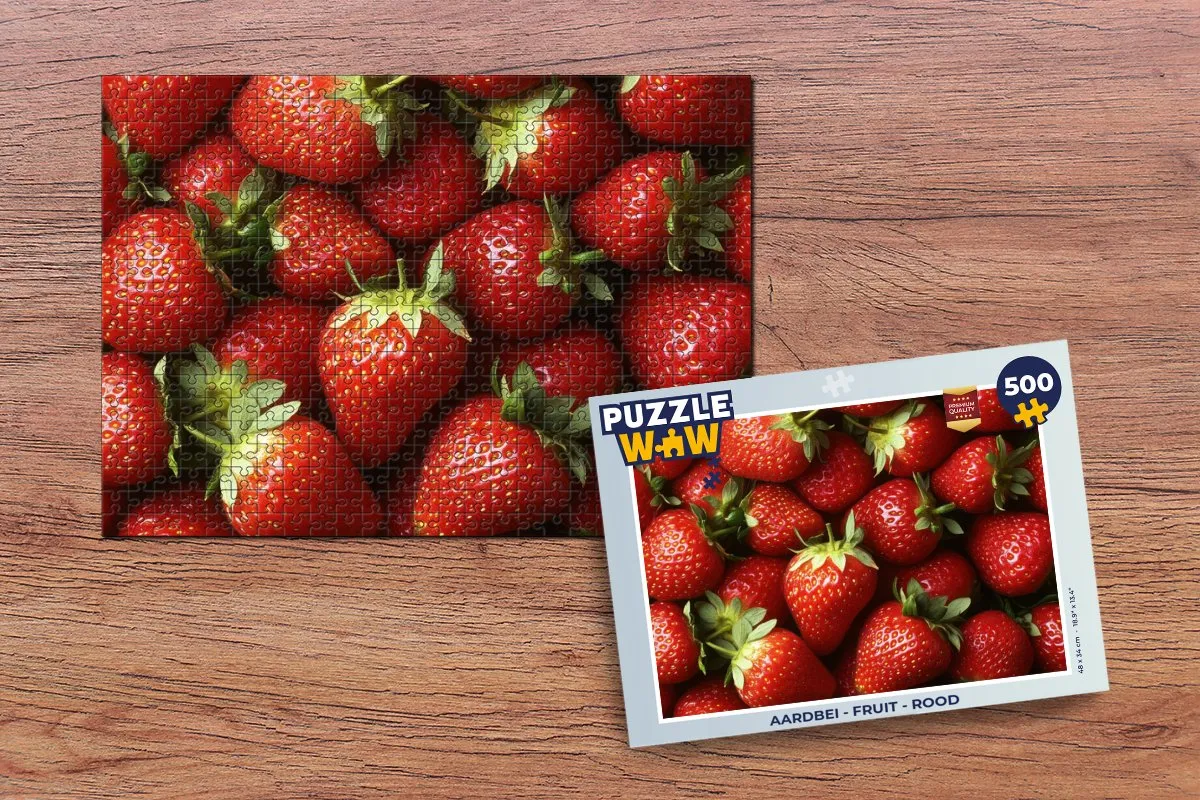 PuzzleWow Aardbei Legpuzzel 500 Stuks - Rood
