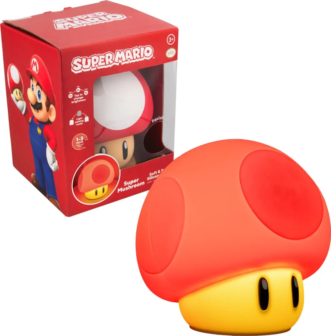Paladone Super Mario Super Mushroom Nachtlamp - Oplaadbaar Siliconen