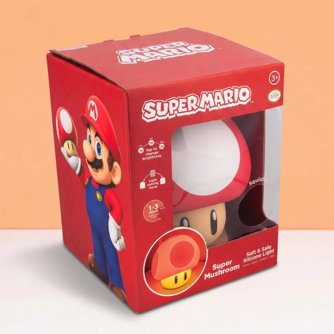 Paladone Super Mario Super Mushroom Nachtlamp - Oplaadbaar Siliconen