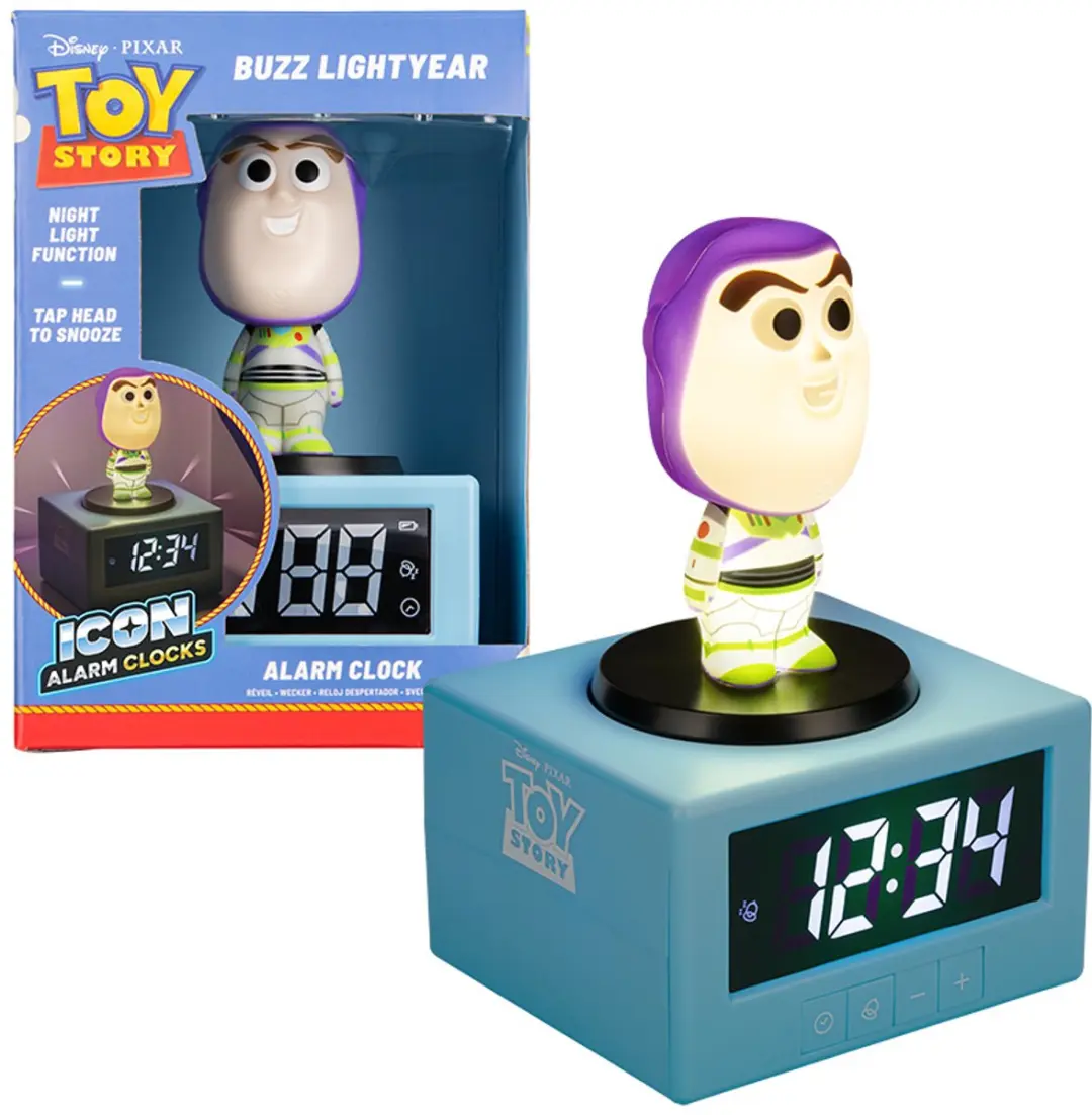 Paladone Buzz Lightyear Wekker met Nachtlamp - 14cm - Multi