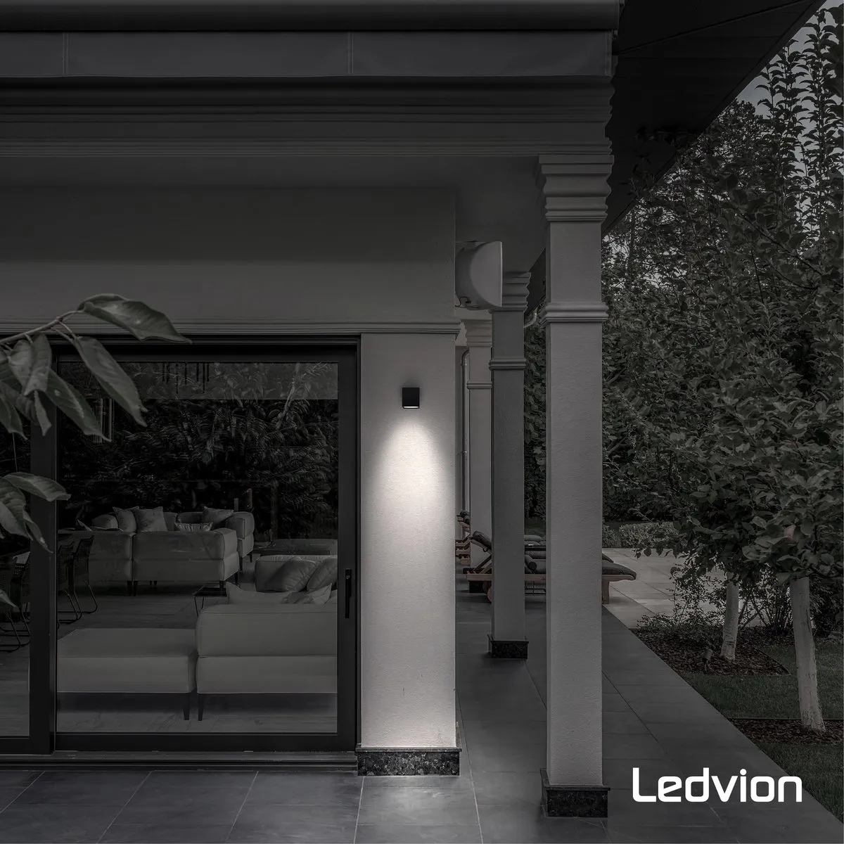 LEDVION Hydra Wandlamp Zwart - 2x GU10 IP54