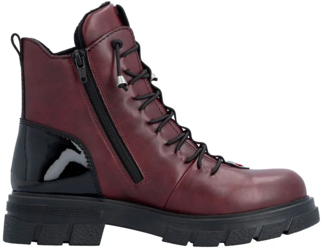 Rieker damesenkellaarsjes rood Z9152-35