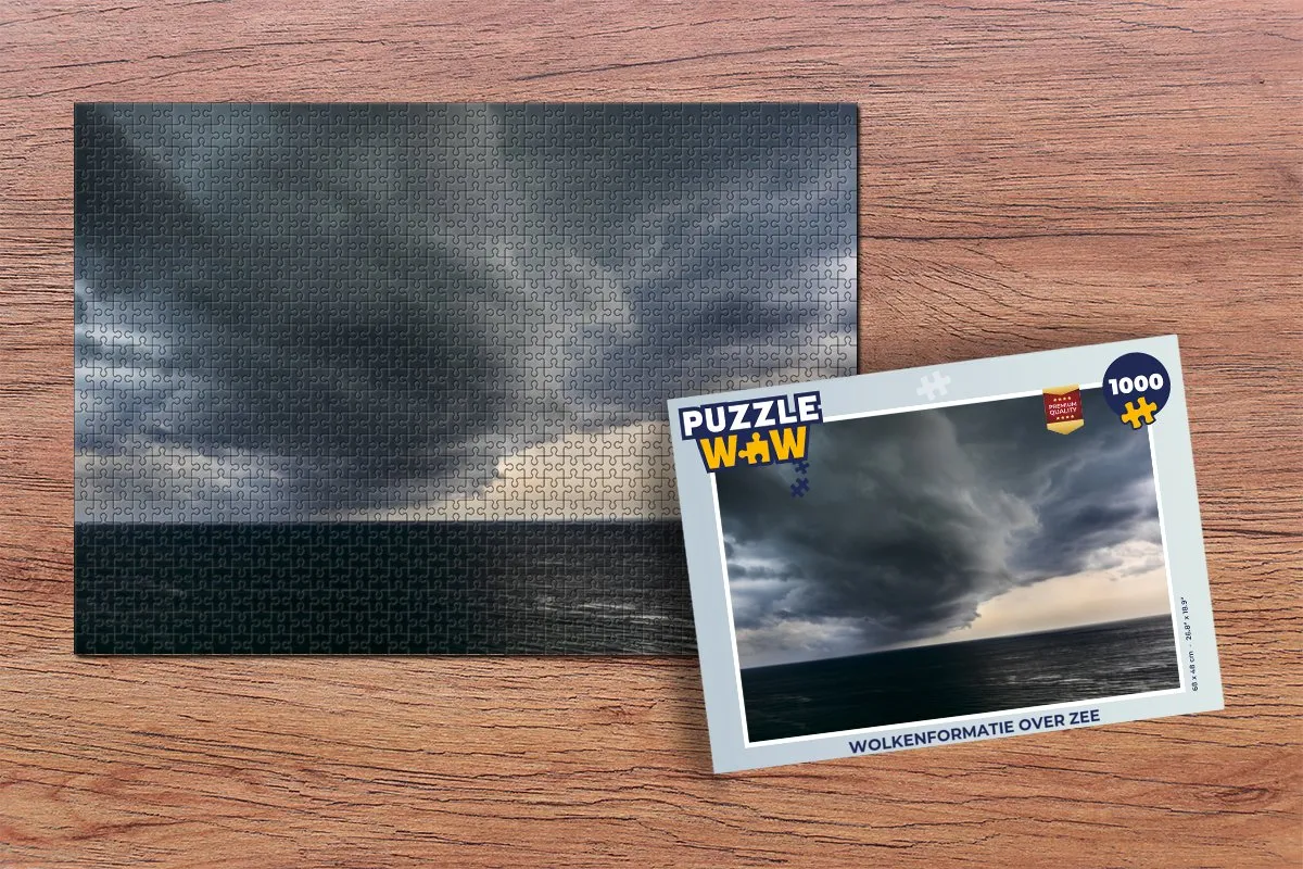 PuzzleWow Wolkenformatie over zee Legpuzzel 1000 Stuks - Multicolor