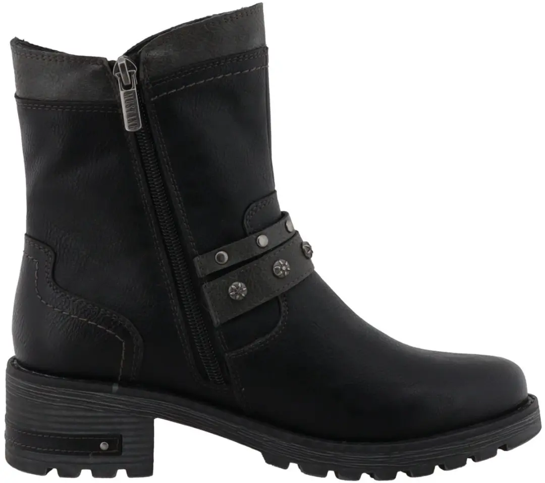 Mustang dames Tex-enkellaarsjes, gevoerd, zwart 15M0082002-black