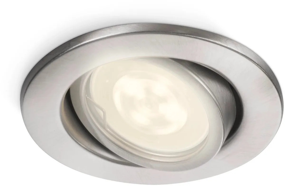 Philips Fresco Inbouwspot 10cm RVS - 2700K