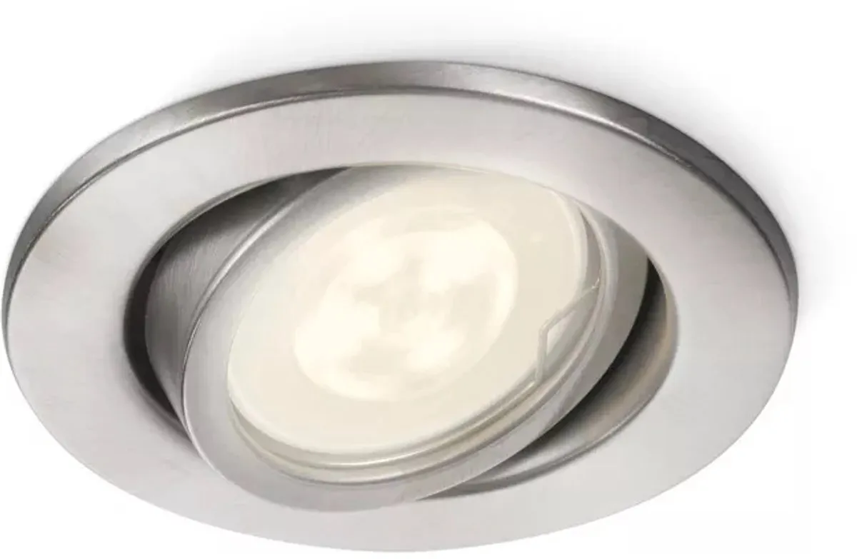 Philips Fresco Inbouwspot 10cm RVS - 2700K