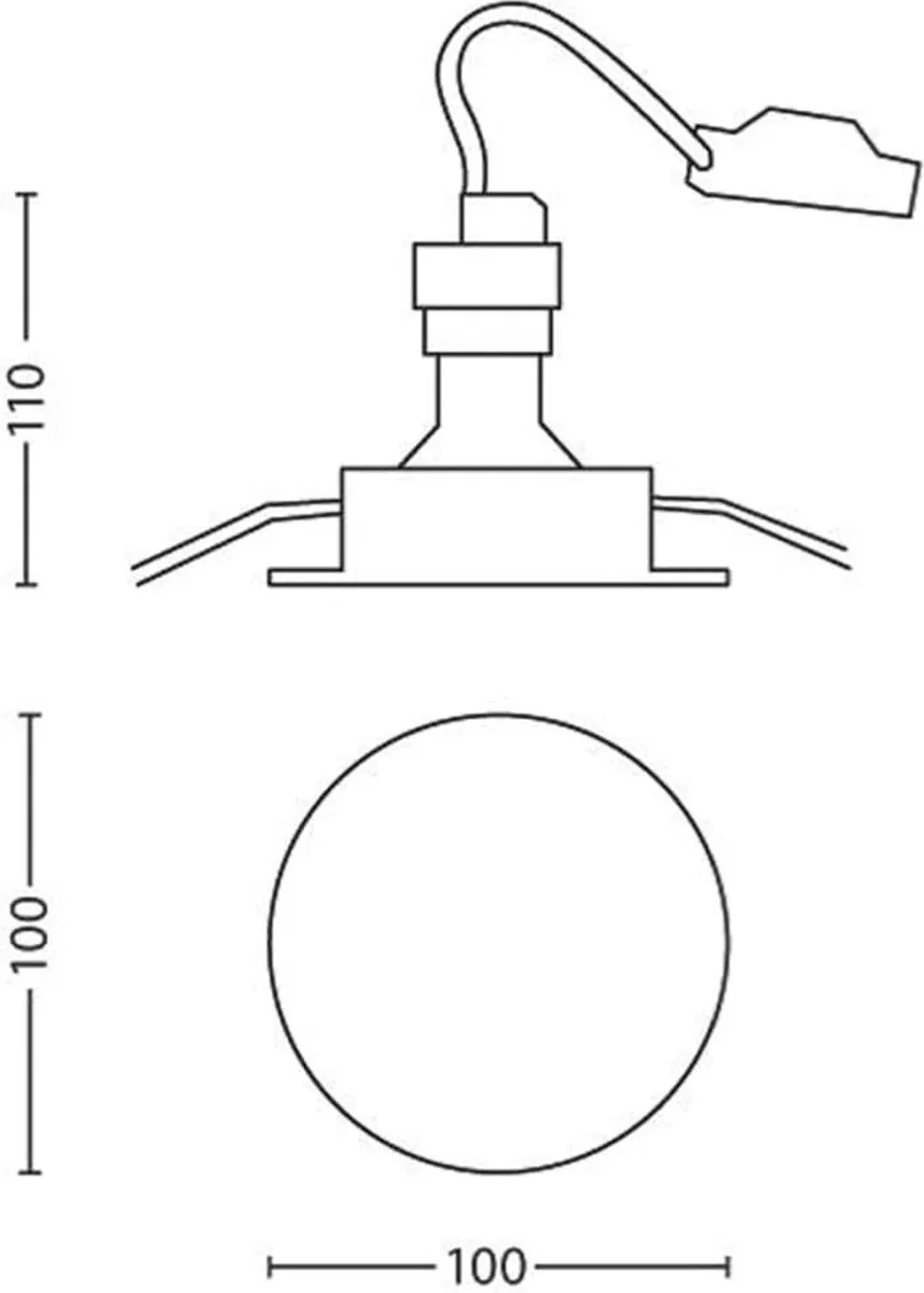 Philips Fresco Inbouwspot 10cm RVS - 2700K