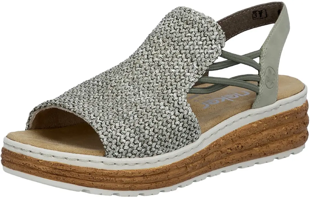 Rieker Santiago Sandalen - Plateauzool - Kaki - afbeelding 2 van 6