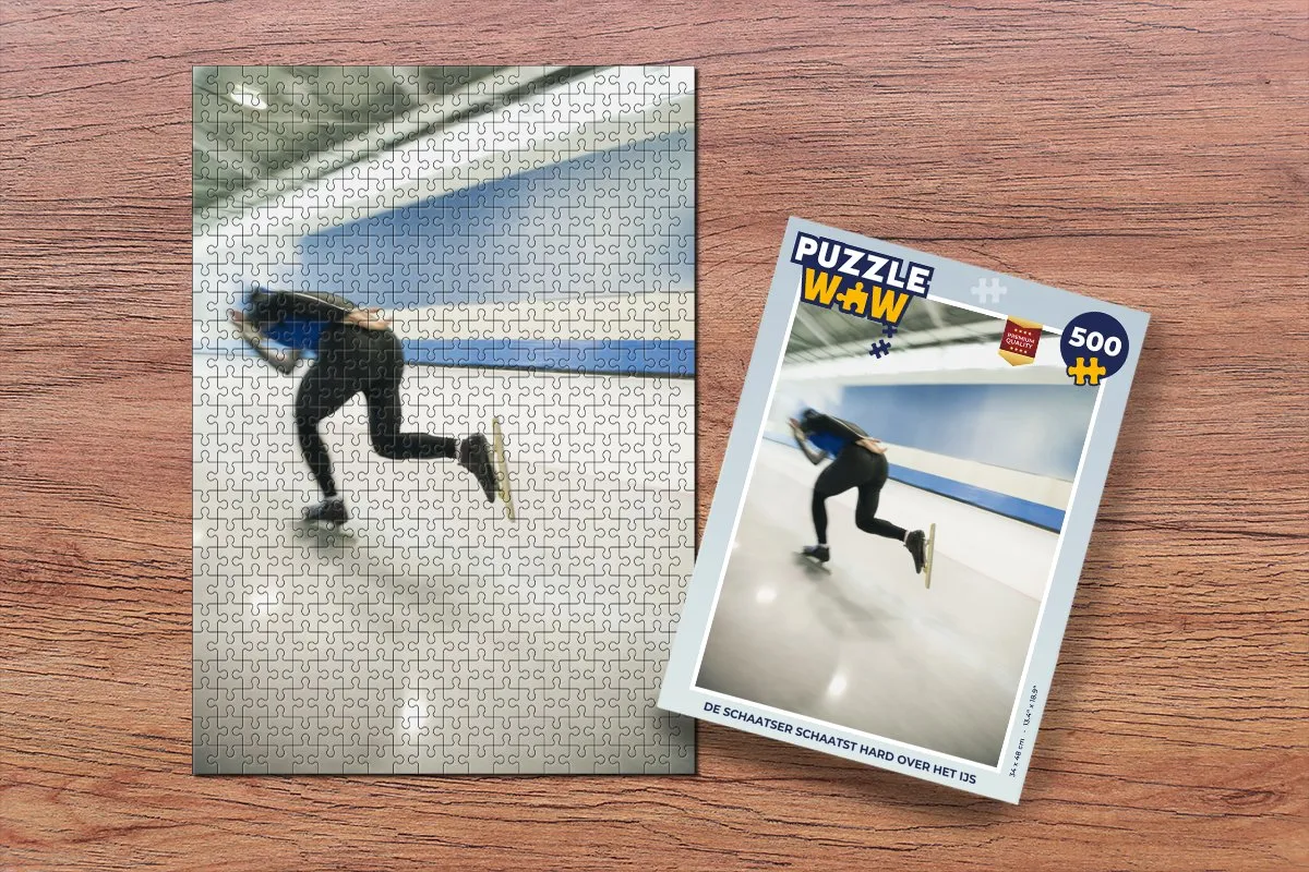 PuzzleWow Legpuzzel De Schaatser - 500 Stuks - Multicolor