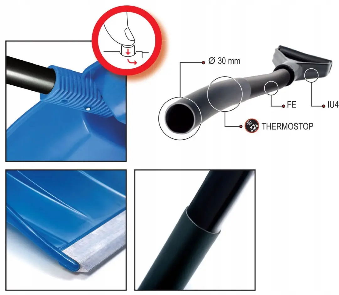 Prosperplast Ergonomische Sneeuwschop 50cm - Stalen Steel - afbeelding 3 van 5