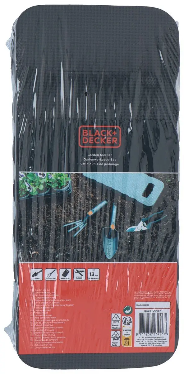BLACK+DECKER Tuingereedschapset 4-delig - 13mm Snijcapaciteit - Zwart/Oranje - afbeelding 6 van 6