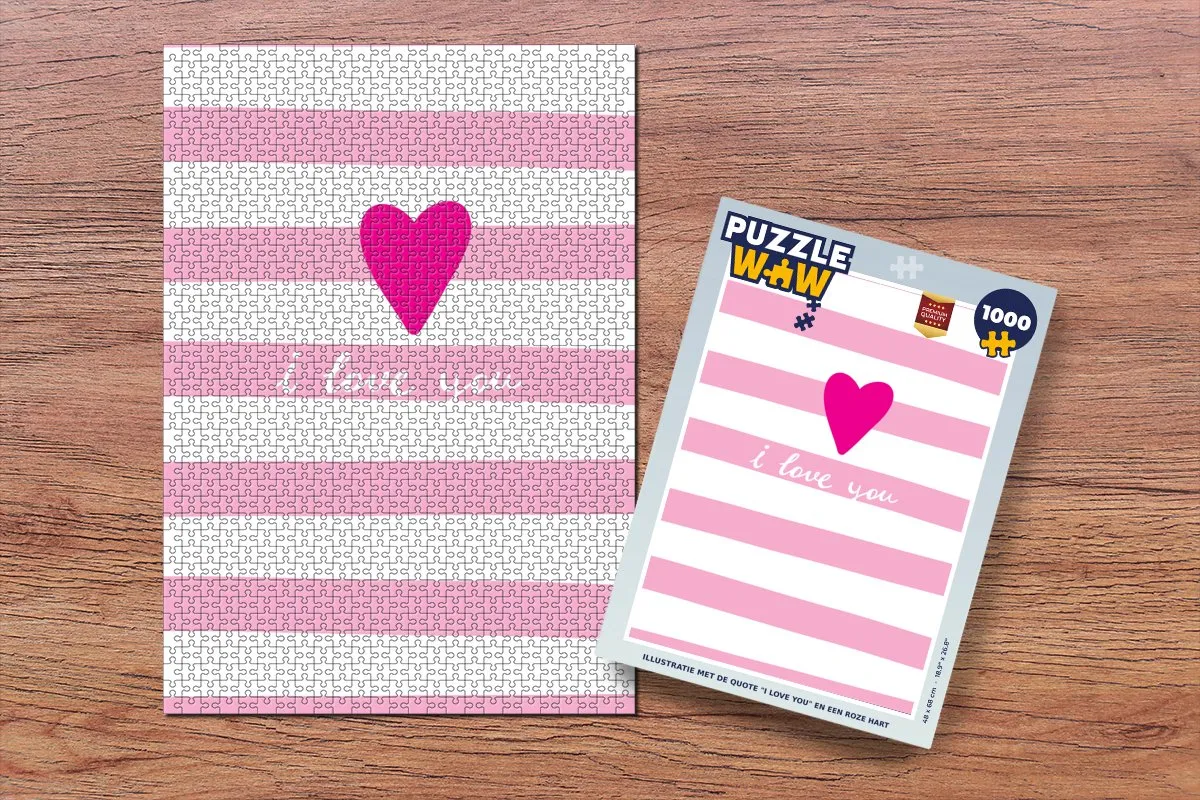 PuzzleWow Legpuzzel 1000 Stuks - I love you Multicolor