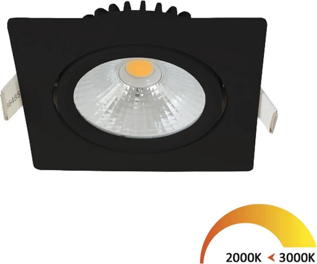 Ecodim LED Inbouwspot 5W - Zwart - IP54 - Kantelbaar