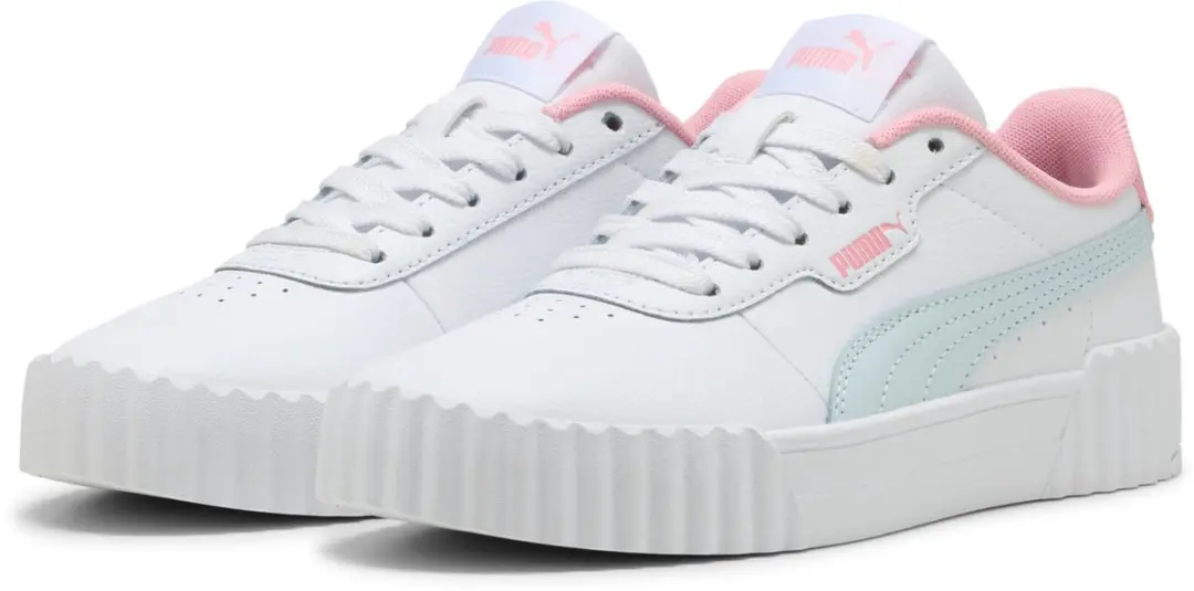 PUMA Carina 3.0 Jr Low Kinderschoenen - Maat 36 - Witte/Sea Glass - afbeelding 5 van 6