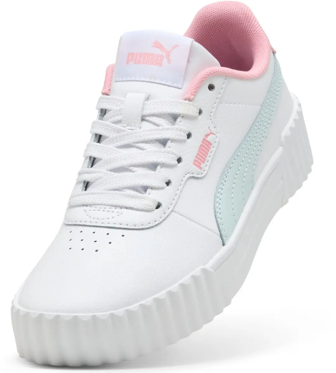 PUMA Carina 3.0 Jr Low Kinderschoenen - Maat 36 - Witte/Sea Glass - afbeelding 3 van 6