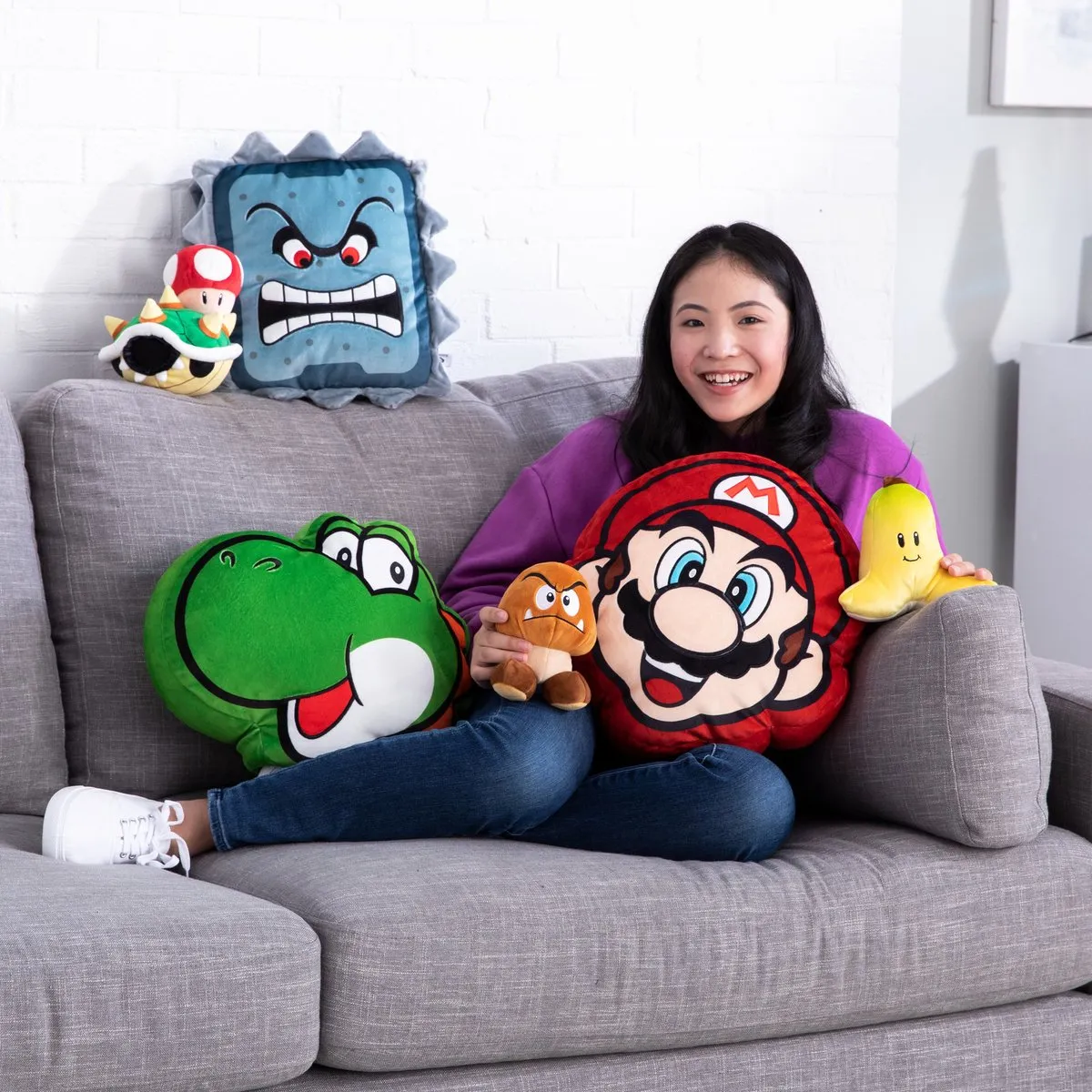 Tomy Super Mario Mega Mario Head Mocchi Knuffel