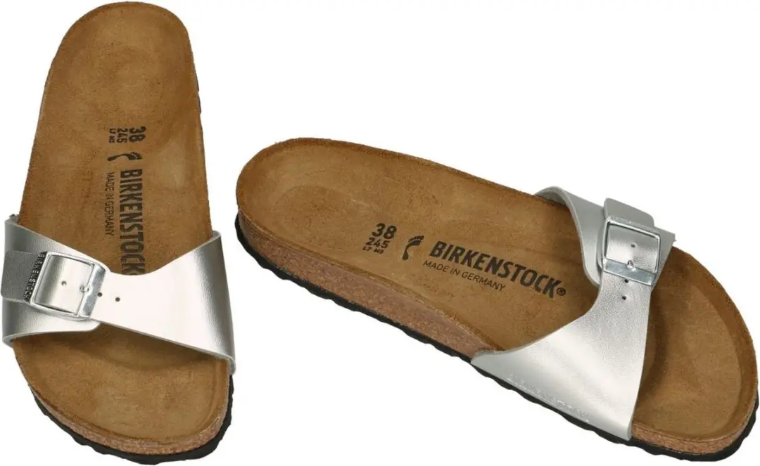 Birkenstock Madrid BF Slippers - Zilver - Maat 38 - afbeelding 6 van 6