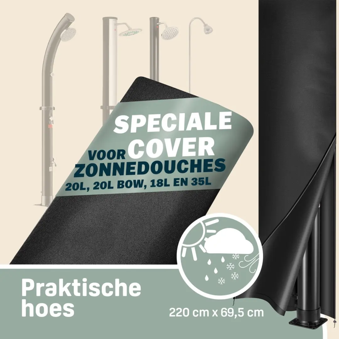 Monzana Buitendouche 20L Zwart - 360° Draaibaar