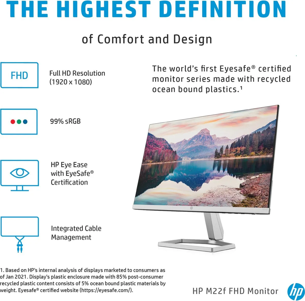 HP M22f Full HD Monitor 22 inch