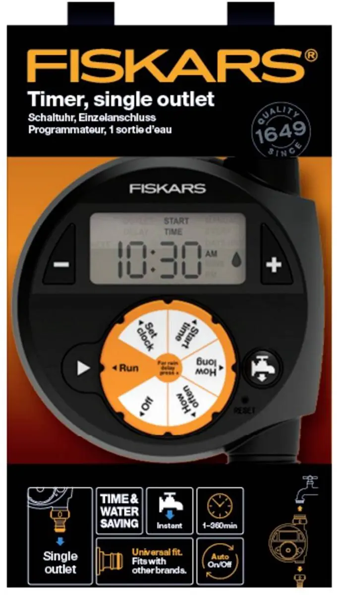 Fiskars Enkele Bevochtigingsregelaar LCD - Programmeerbare Timer - afbeelding 4 van 6