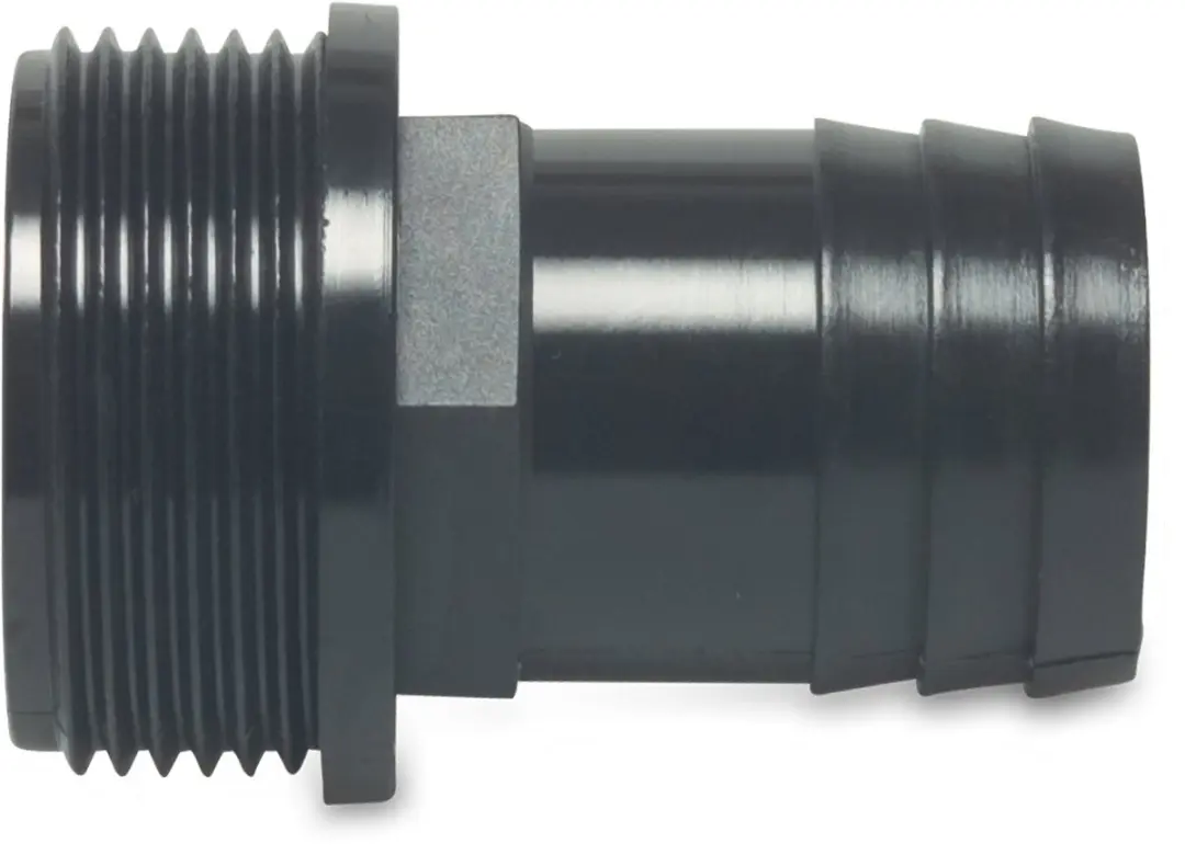 Slangtule buitendraad pp zwart 1/2 inch naar 19 mm Deltafix