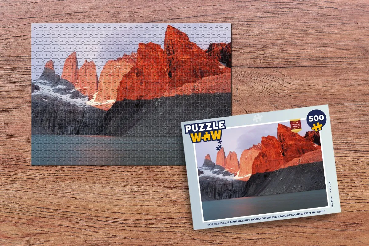 PuzzleWow Torres del Paine Legpuzzel 500 Stuks - Multicolor