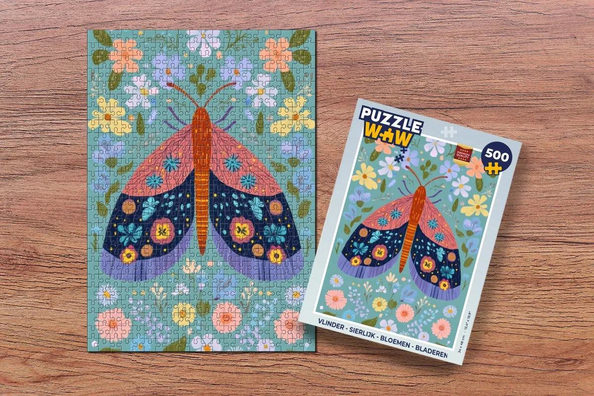 PuzzleWow Vlinder Legpuzzel 500 Stuks