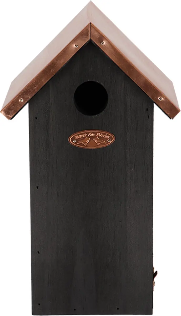 Esschert Design Vogelhuis Koolmees Nestkast - Zwart koper - afbeelding 4 van 6
