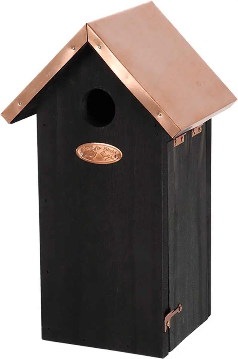 Esschert Design Vogelhuis Koolmees Nestkast - Zwart koper - afbeelding 5 van 6
