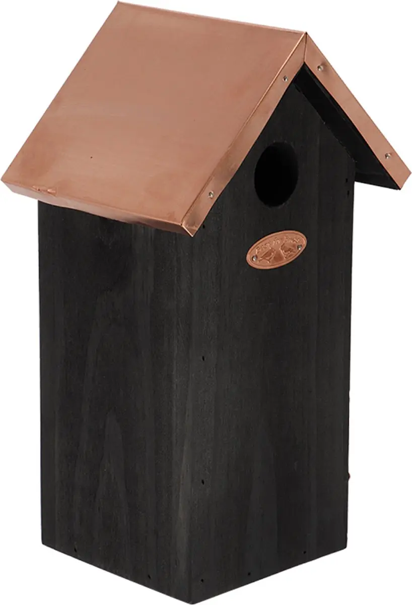 Esschert Design Vogelhuis Koolmees Nestkast - Zwart koper - afbeelding 6 van 6