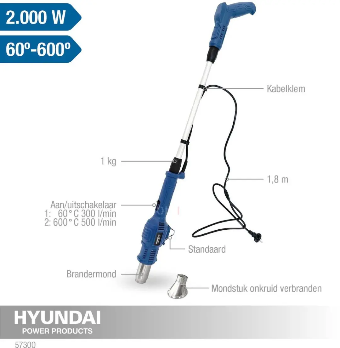 Hyundai Onkruidbrander 2000W